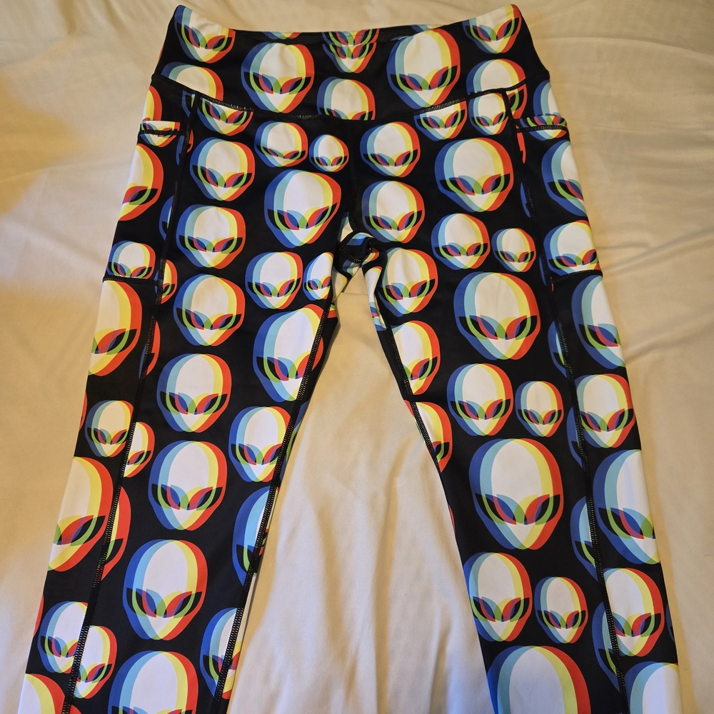 Constantly Varied Gear Multicolor Alien Print Leggings